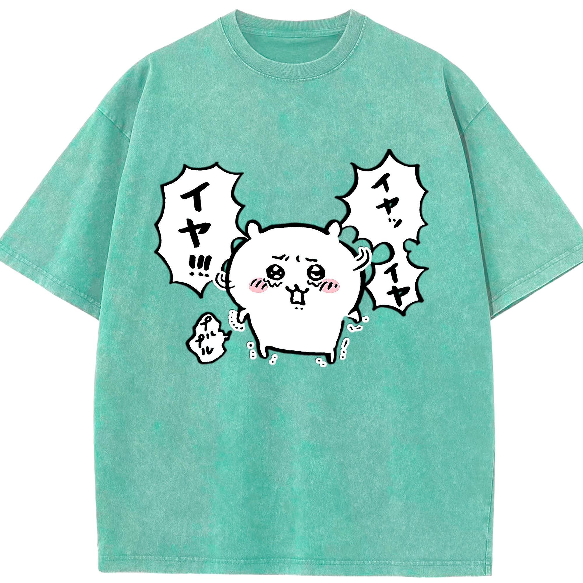（画像用） ちいかわ ちいかわ Chii-kawa chiikawa 綿100% ヴィンテージ風 半袖Tシャツ（フロントプリント）